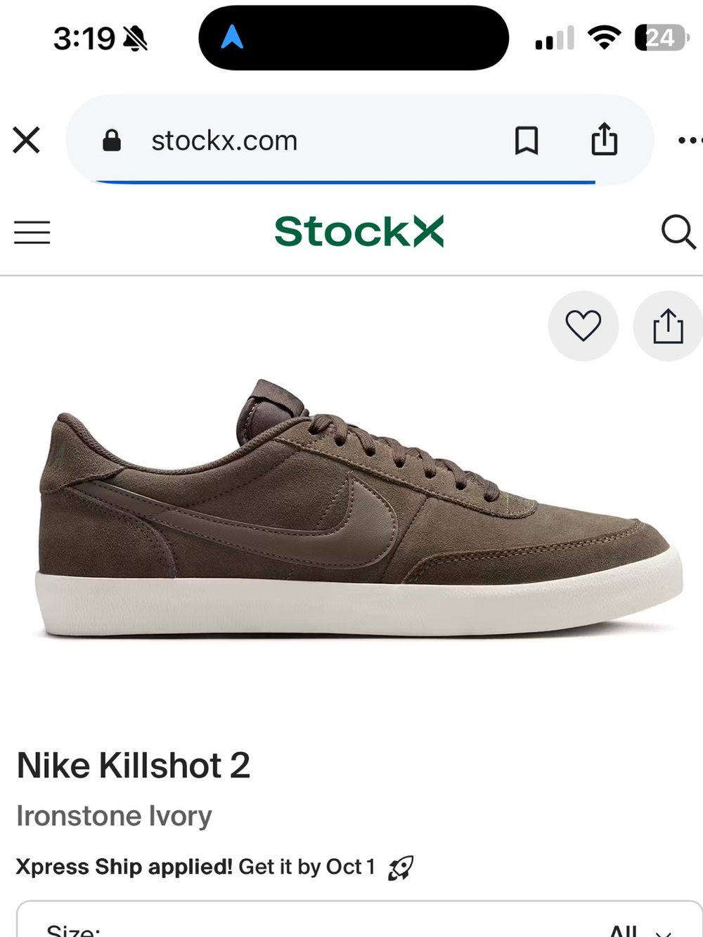 Nike Killshot 2 in Ironstone ivory runner
